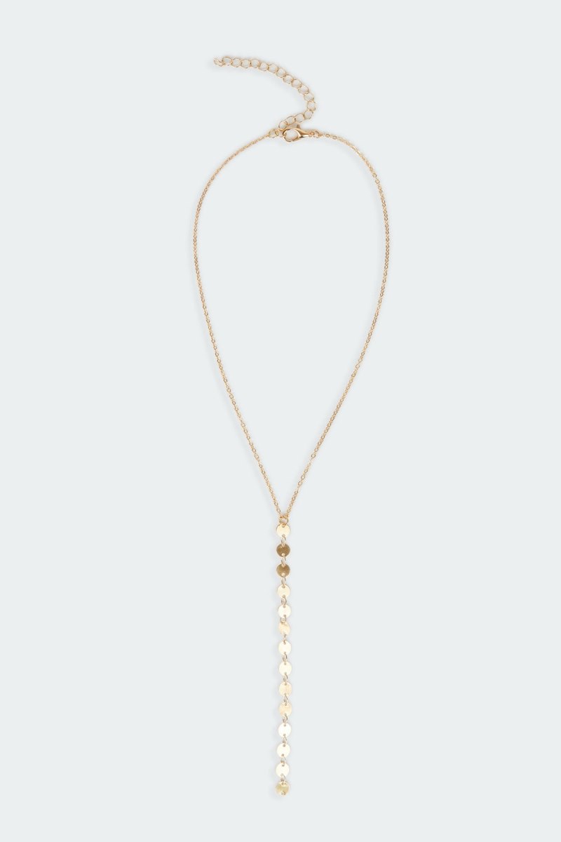Edikted Cascading Sequin Necklaces Gold | USA CK206330E3