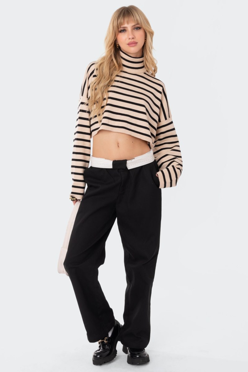 Edikted Cassidy Turtle Neck Sweater Beige | USA OW764206A6