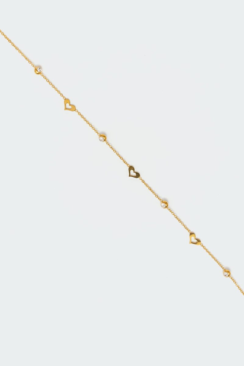 Edikted Chain Of Hearts Necklaces Gold | USA QB427712N5