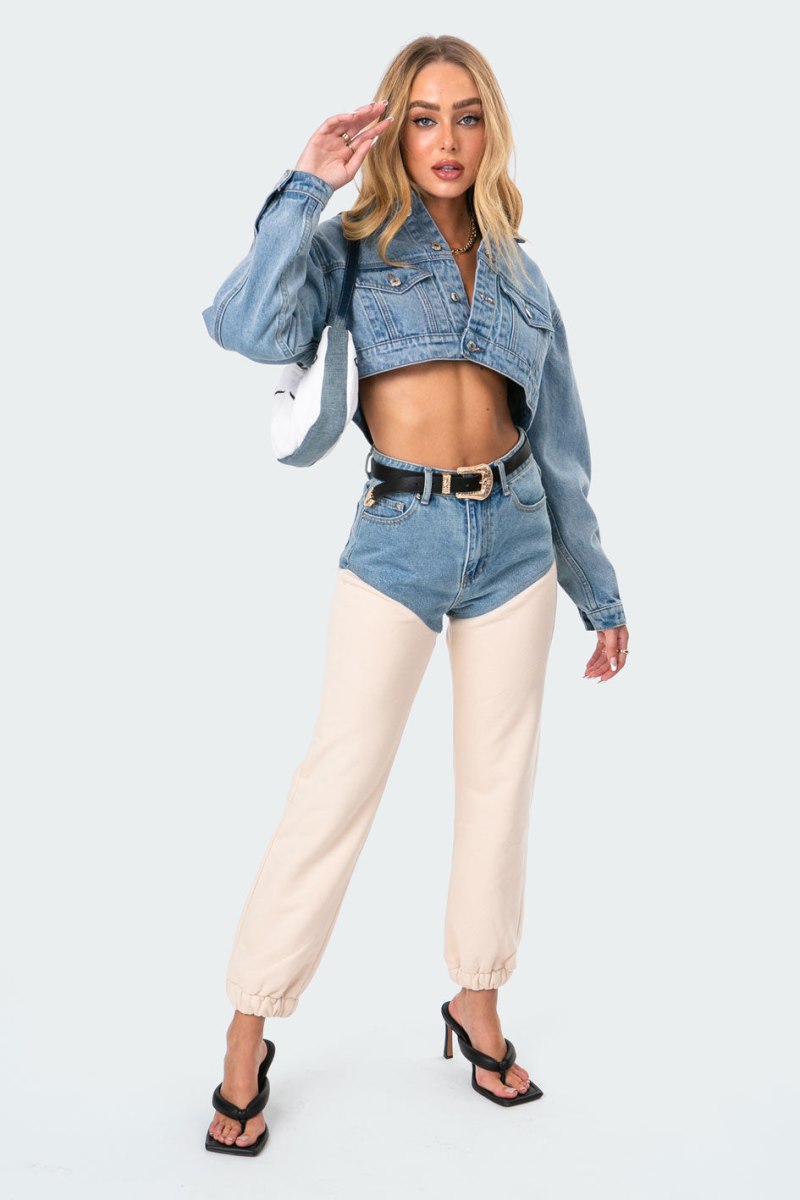 Edikted Chappy Jean Joggers Pants Beige | USA YH900730L0