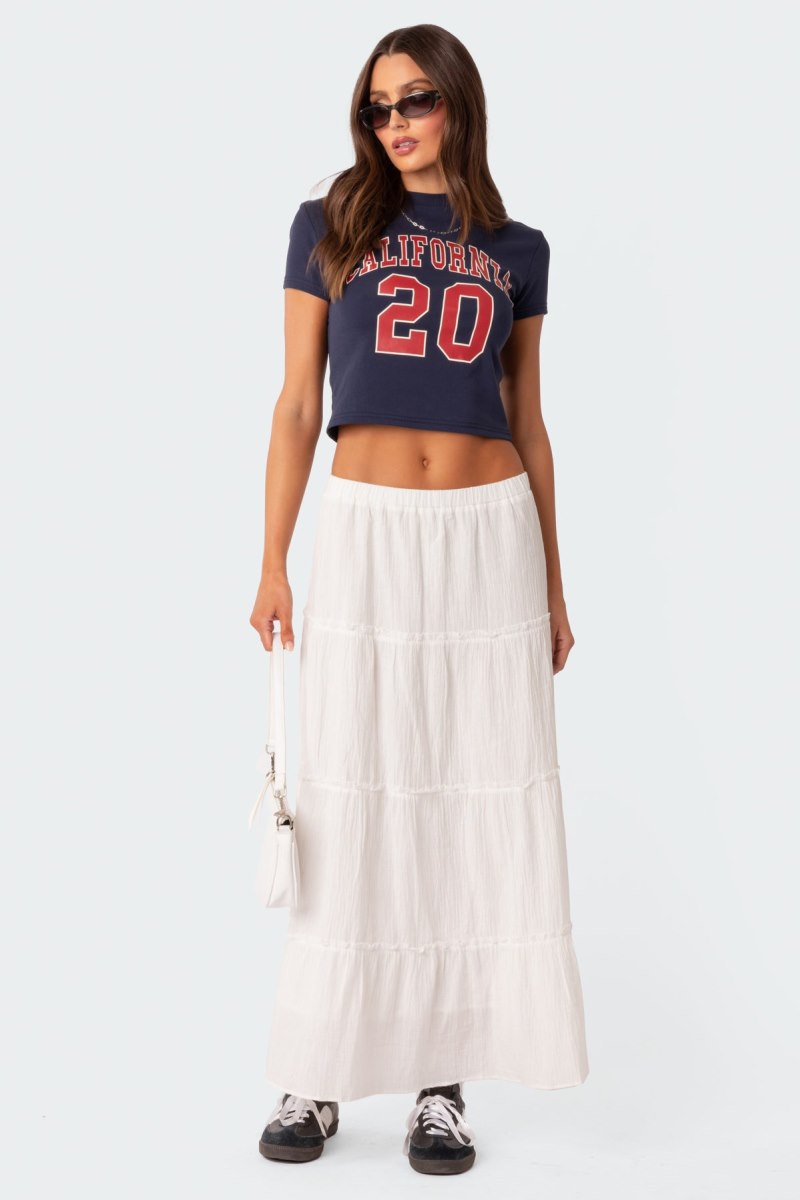 Edikted Charlotte Tiered Maxi Skirts Black | USA YM880618S1