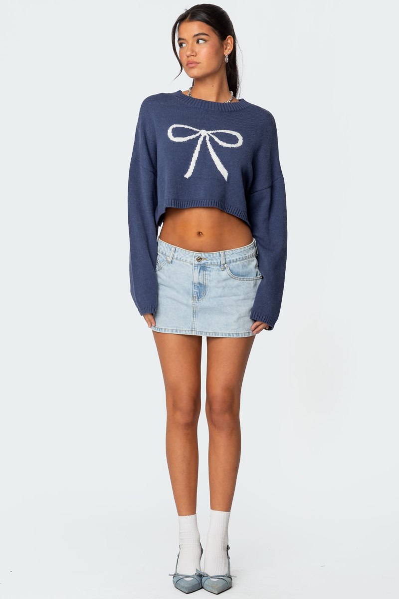 Edikted Chiara Denim Micro Skirts Black Washed | USA MK342104A9
