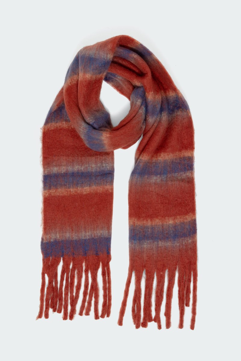 Edikted Chunky Striped Scarf Fun Stuff Red | USA YT150475C0