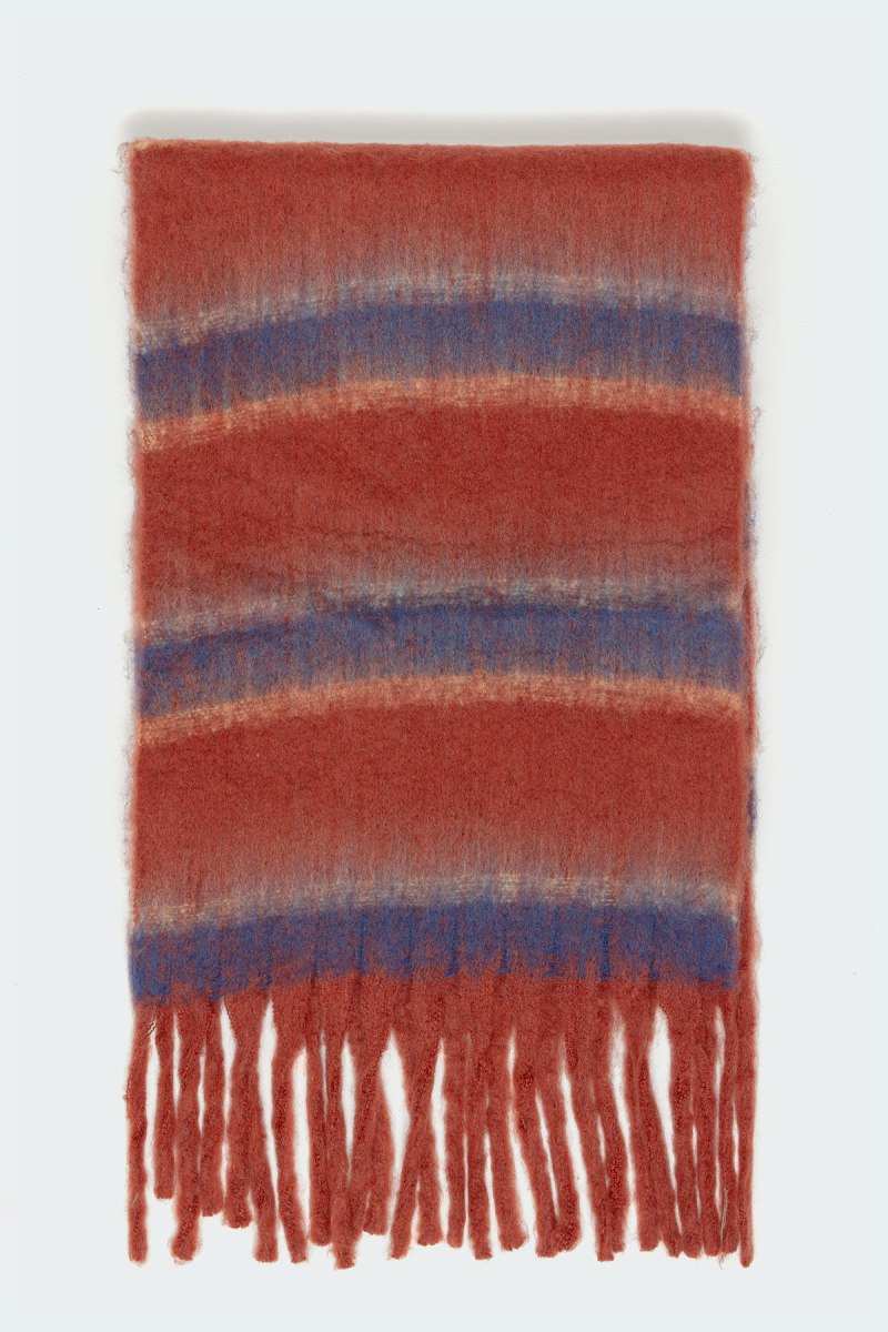 Edikted Chunky Striped Scarf Fun Stuff Red | USA YT150475C0