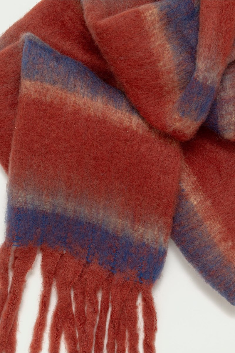 Edikted Chunky Striped Scarf Fun Stuff Red | USA YT150475C0