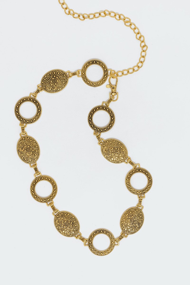 Edikted Circular Chain Belts Gold | USA TH029112S8