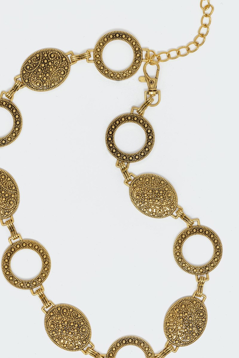 Edikted Circular Chain Belts Gold | USA TH029112S8