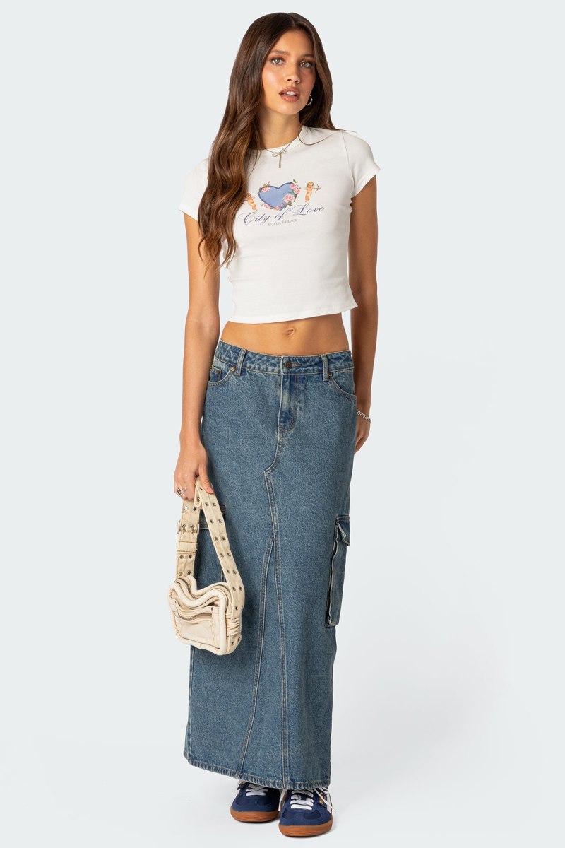 Edikted City Lovers T-Shirt Graphic Tops White | USA IM880758S8