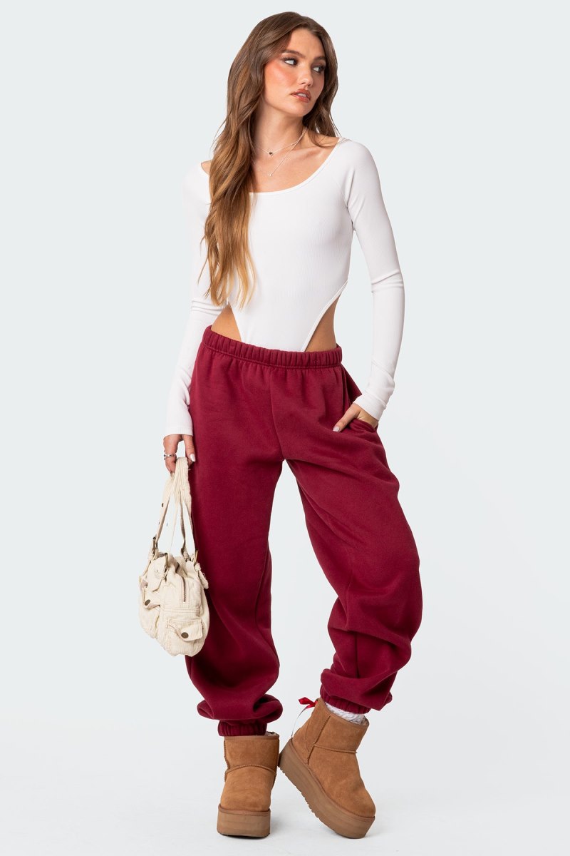 Edikted Clark Oversized Sweatpants Brown | USA WE385398T9