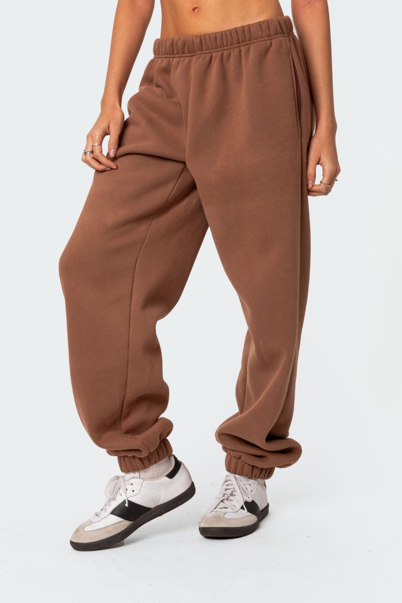Edikted Clark Oversized Sweatpants Brown | USA JO234463E4