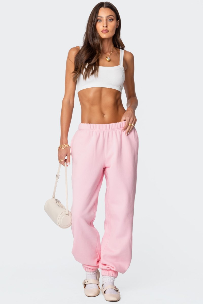 Edikted Clark Oversized Sweatpants Pants Brown | USA VR174797U4