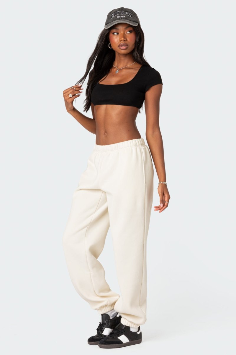 Edikted Clark Oversized Sweatpants Pants Brown | USA SB655675B9