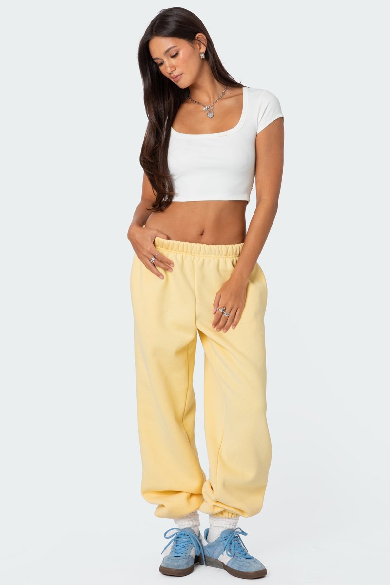 Edikted Clark Oversized Sweatpants Pants Brown | USA OH324082D3