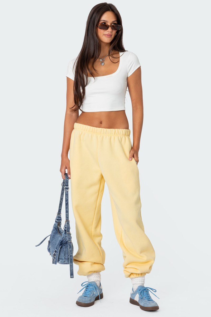 Edikted Clark Oversized Sweatpants Pants Brown | USA OH324082D3