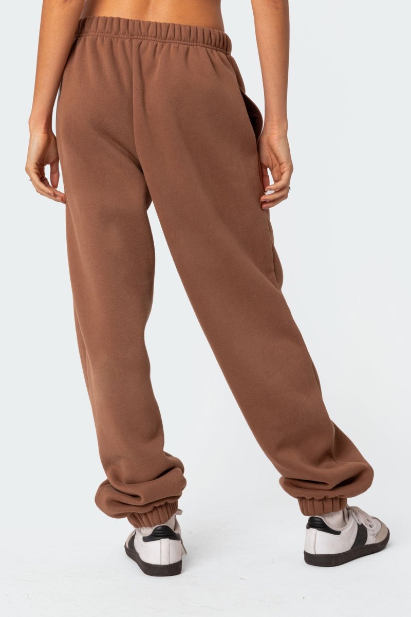 Edikted Clark Oversized Sweatpants Pants Brown | USA EL979857N9