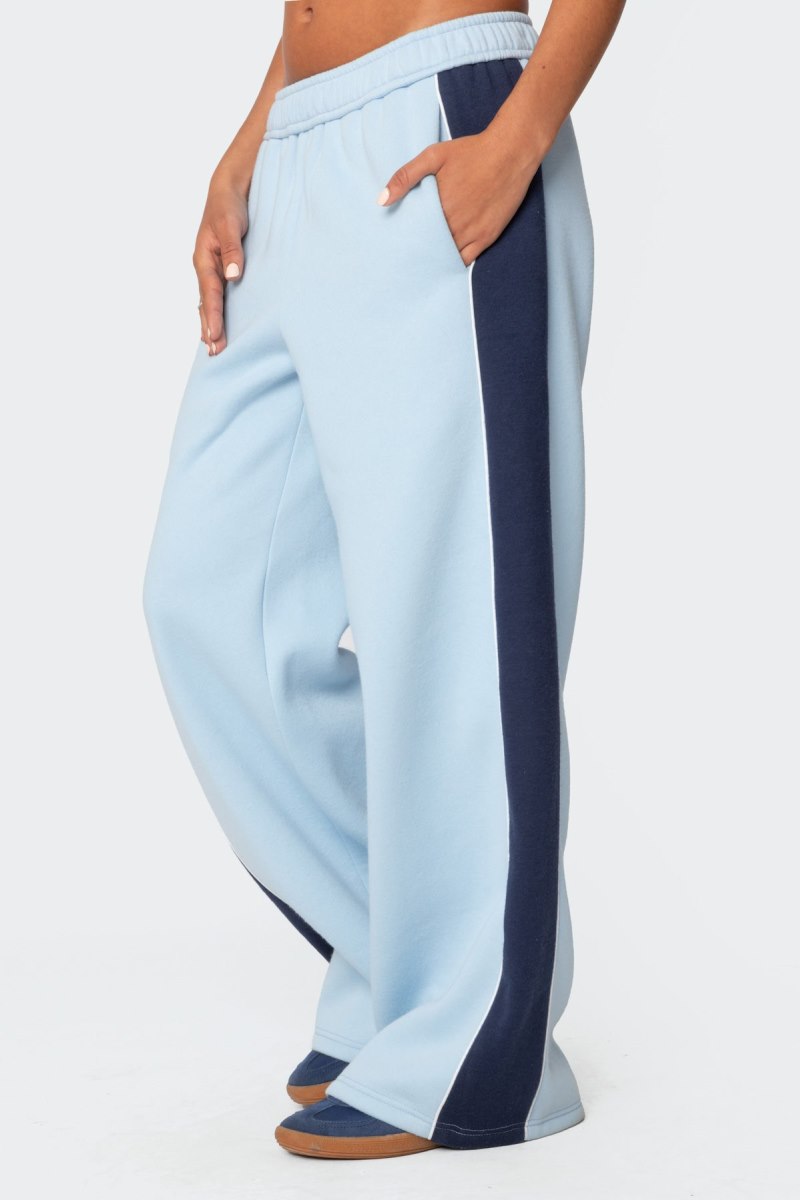 Edikted Contrast Panel Sweatpants Light Blue | USA NR605140A5