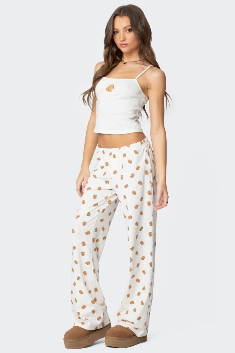 Edikted Cottontail Pants White | USA UP612031C8