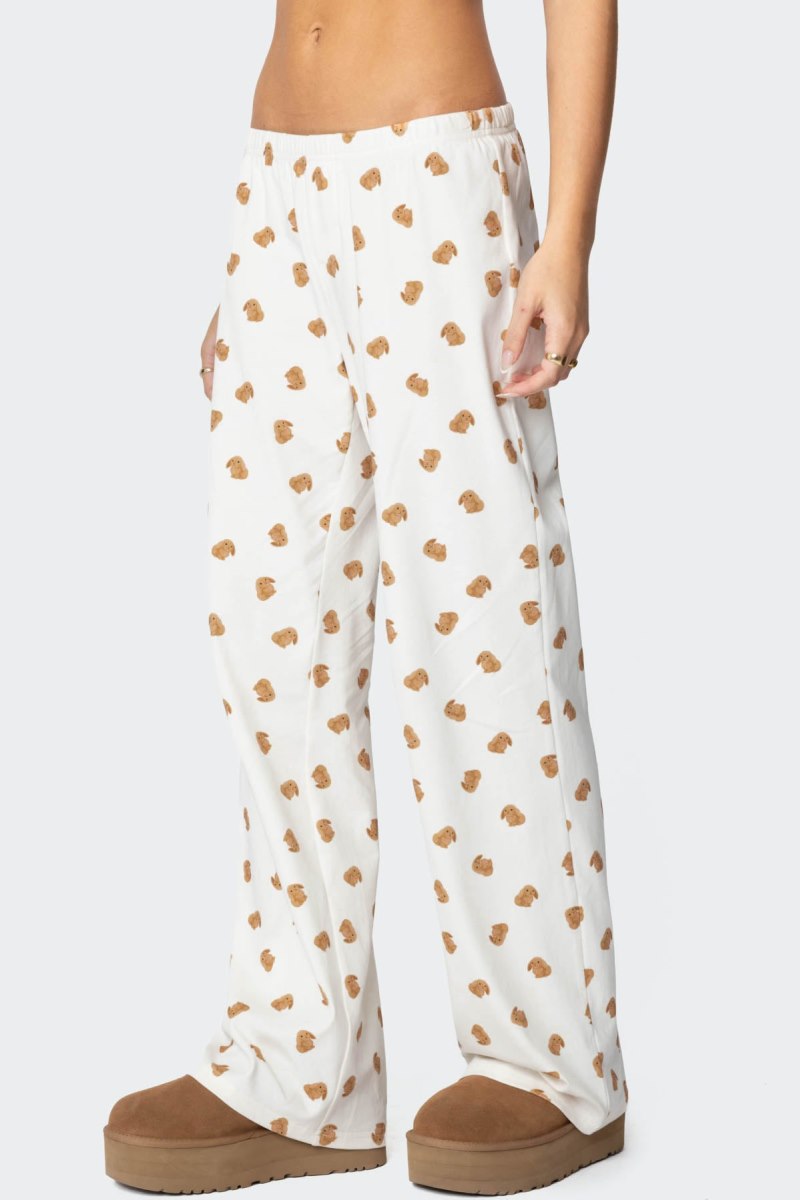 Edikted Cottontail Pants White | USA UP612031C8