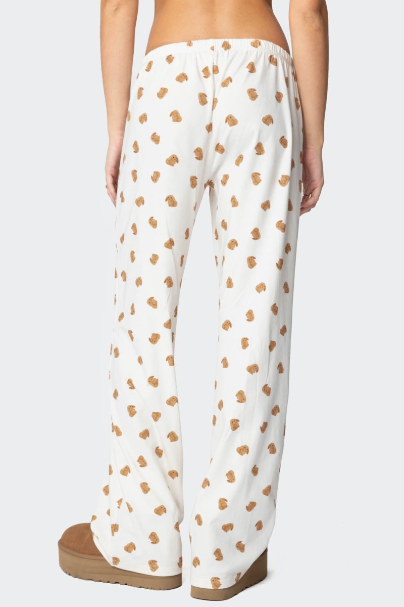Edikted Cottontail Pants White | USA UP612031C8