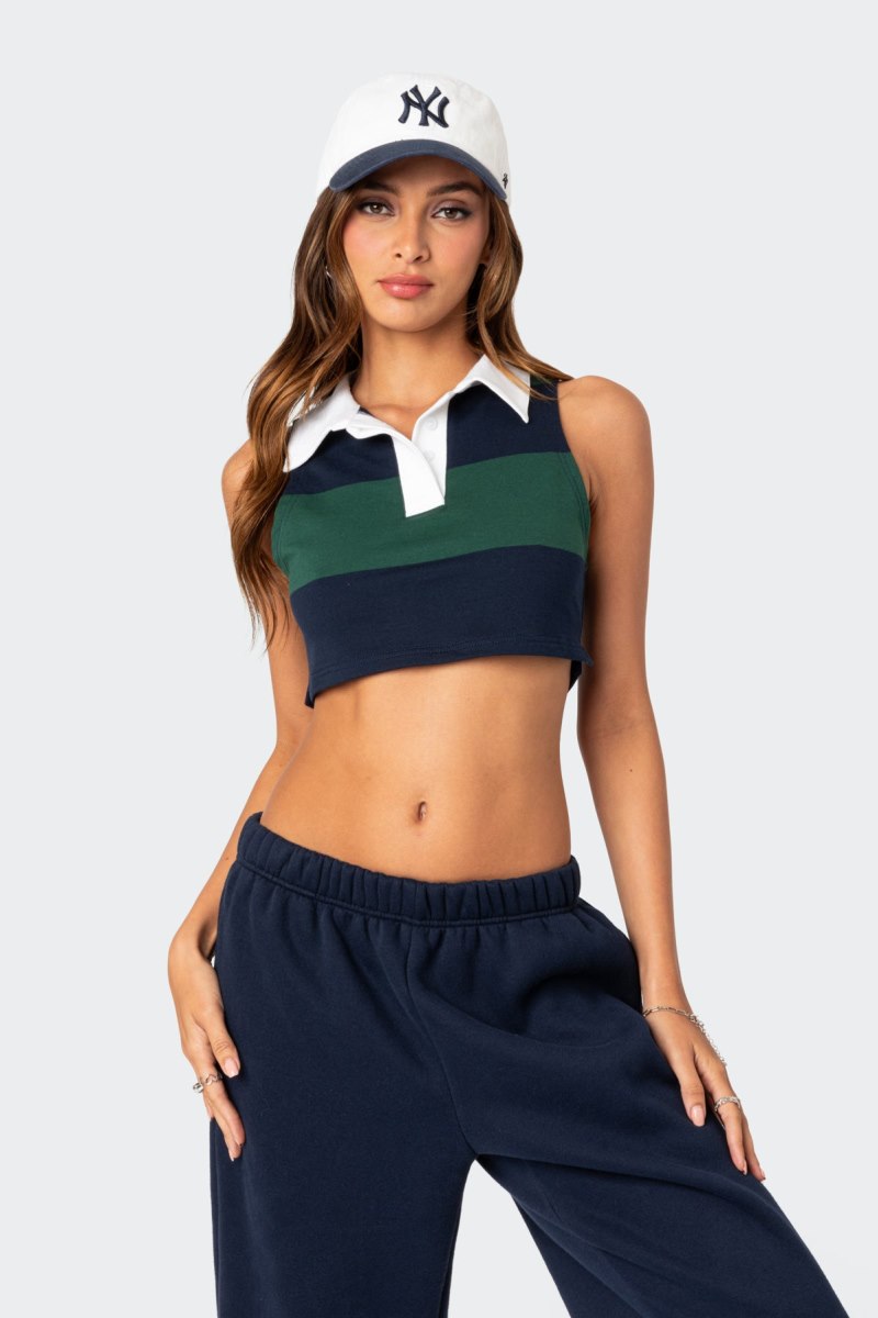 Edikted Country Club Collared Crop Tops Mix | USA AS615021C6