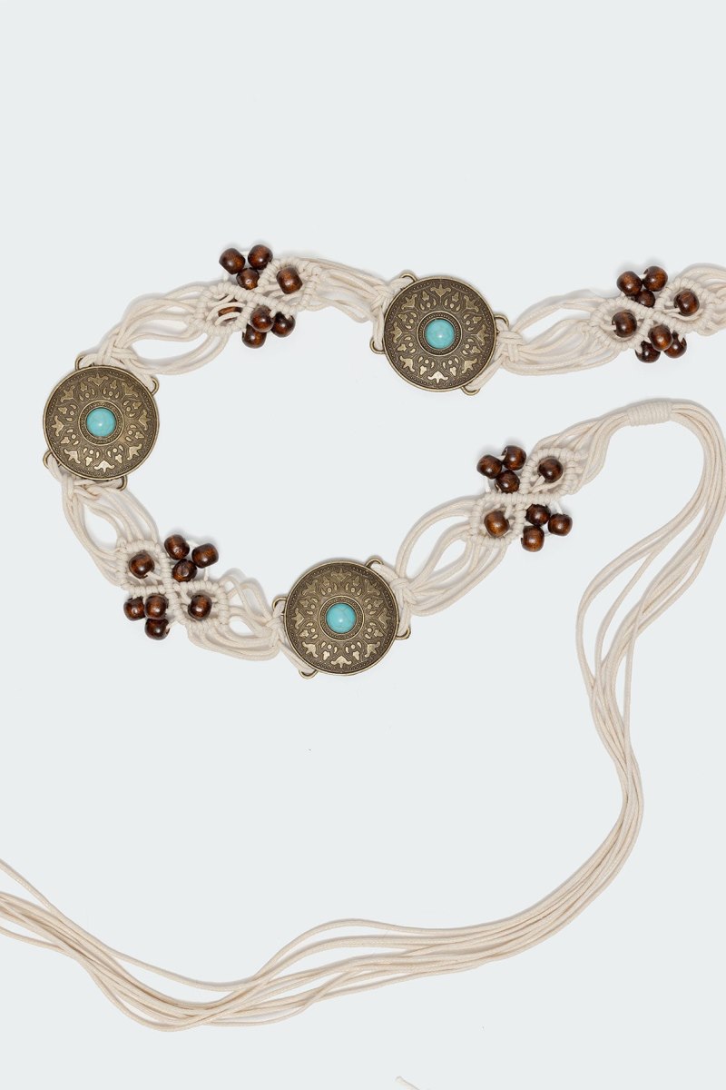 Edikted Cowgirl Western Belts Beige | USA RM361266O5
