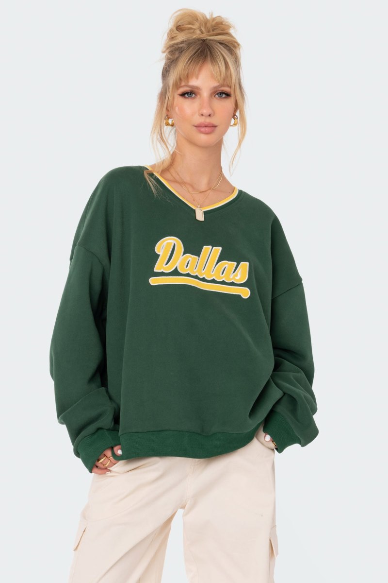 Edikted Dallas Sweatshirts Blue | USA IH623362D6