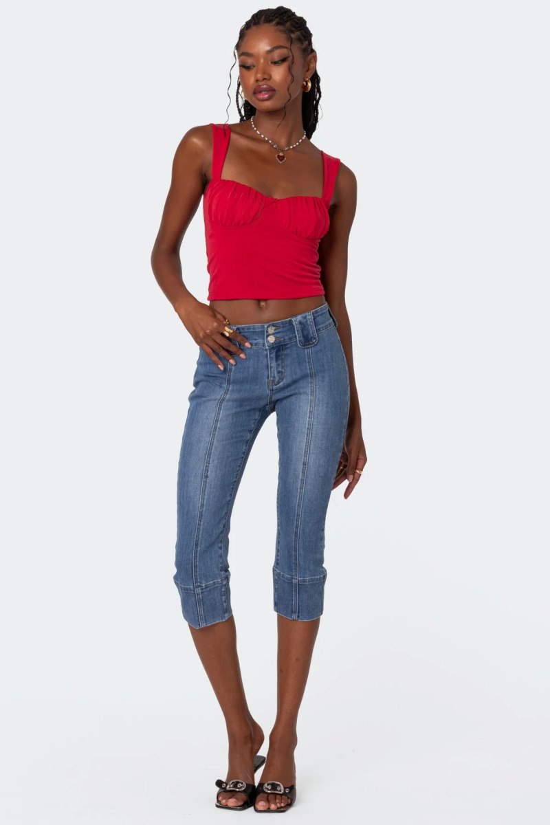 Edikted Danica Cupped Tank Top Red | USA FB222972W5