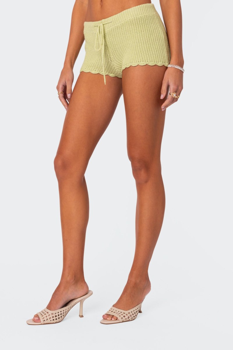 Edikted Danika Crochet Shorts Navy | USA VT146284C4