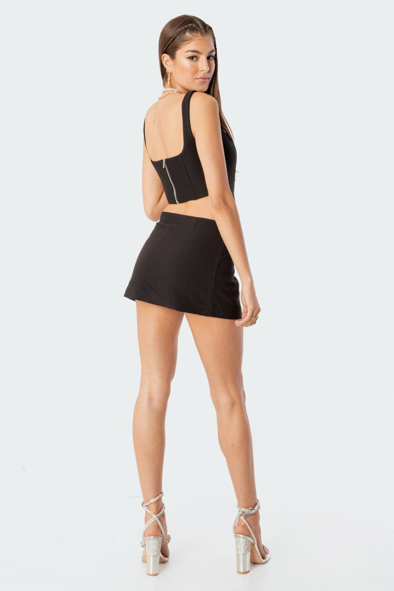 Edikted Dasha Micro Skirts Black | USA WV315091T1