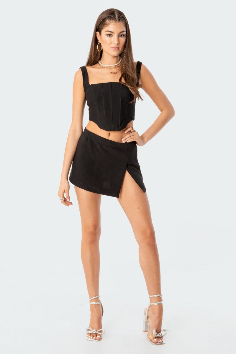 Edikted Dasha Micro Skirts Black | USA WV315091T1