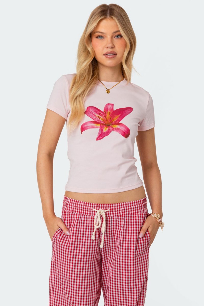 Edikted Daylily T Shirts Light Pink | USA WH616461G7