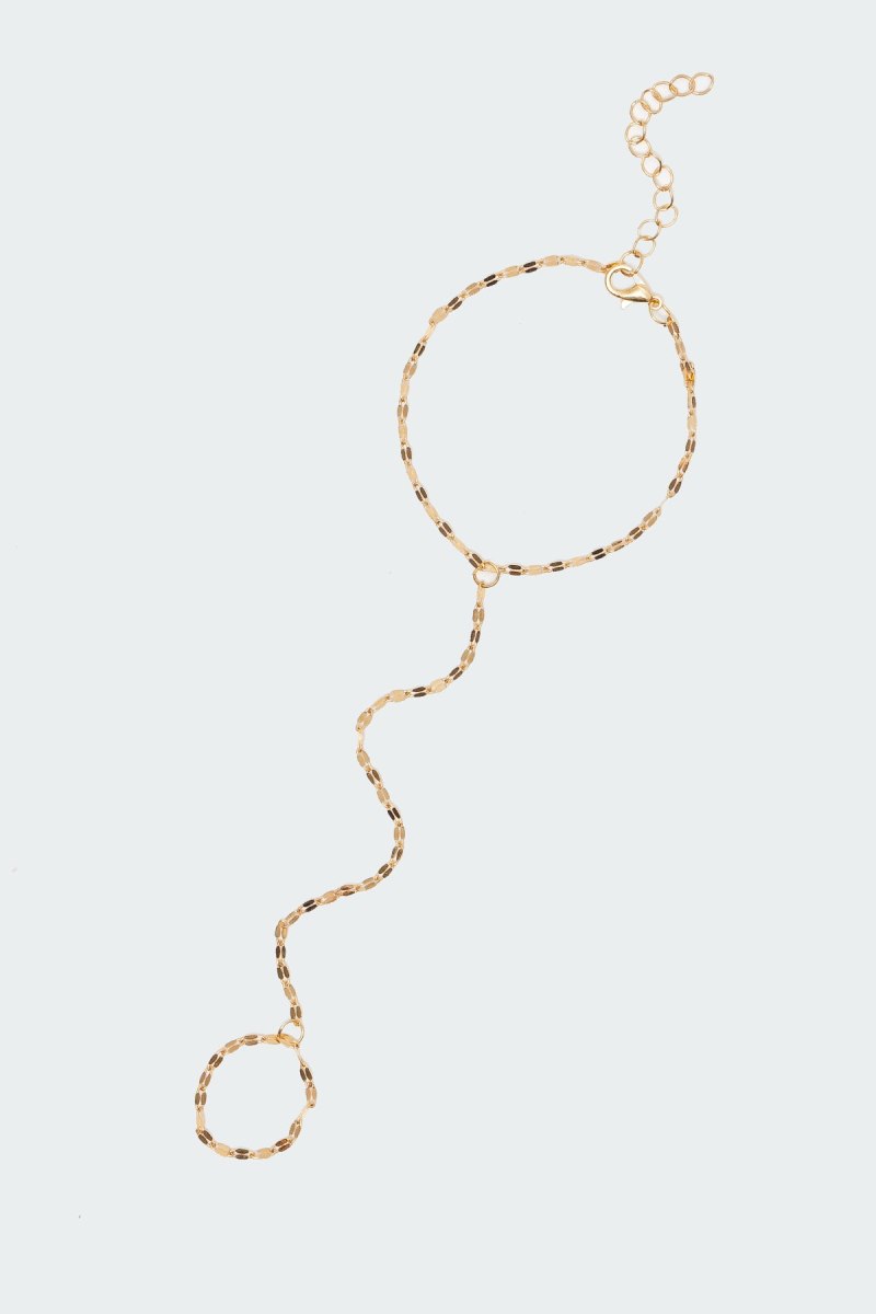 Edikted Dazzle Hand Chain Bracelets Gold | USA RO487748B5