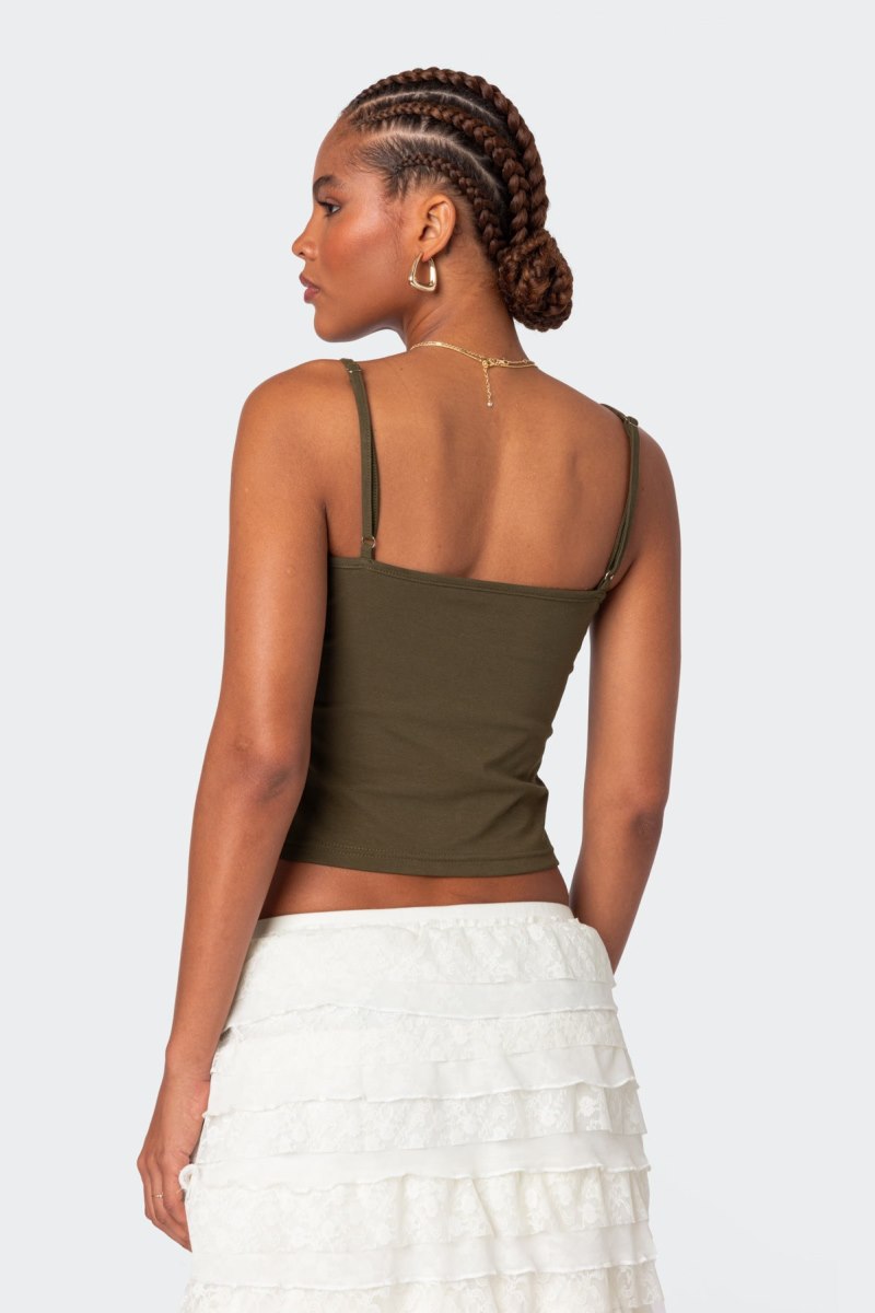 Edikted Deanna Tank Top Burgundy | USA IB145284J2