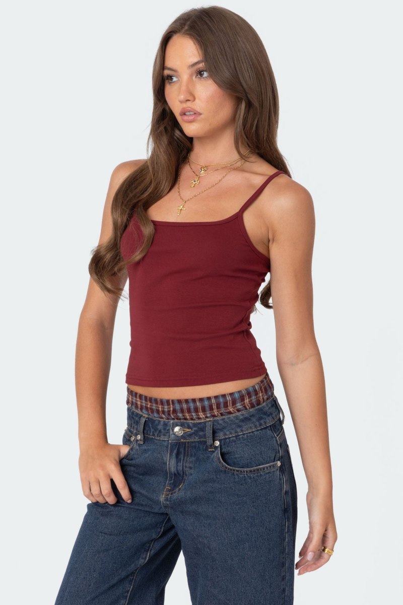 Edikted Deanna Tank Top Burgundy | USA UV288258I6