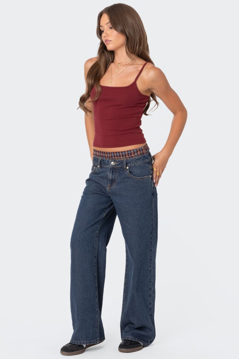 Edikted Deanna Tank Top Burgundy | USA UV288258I6