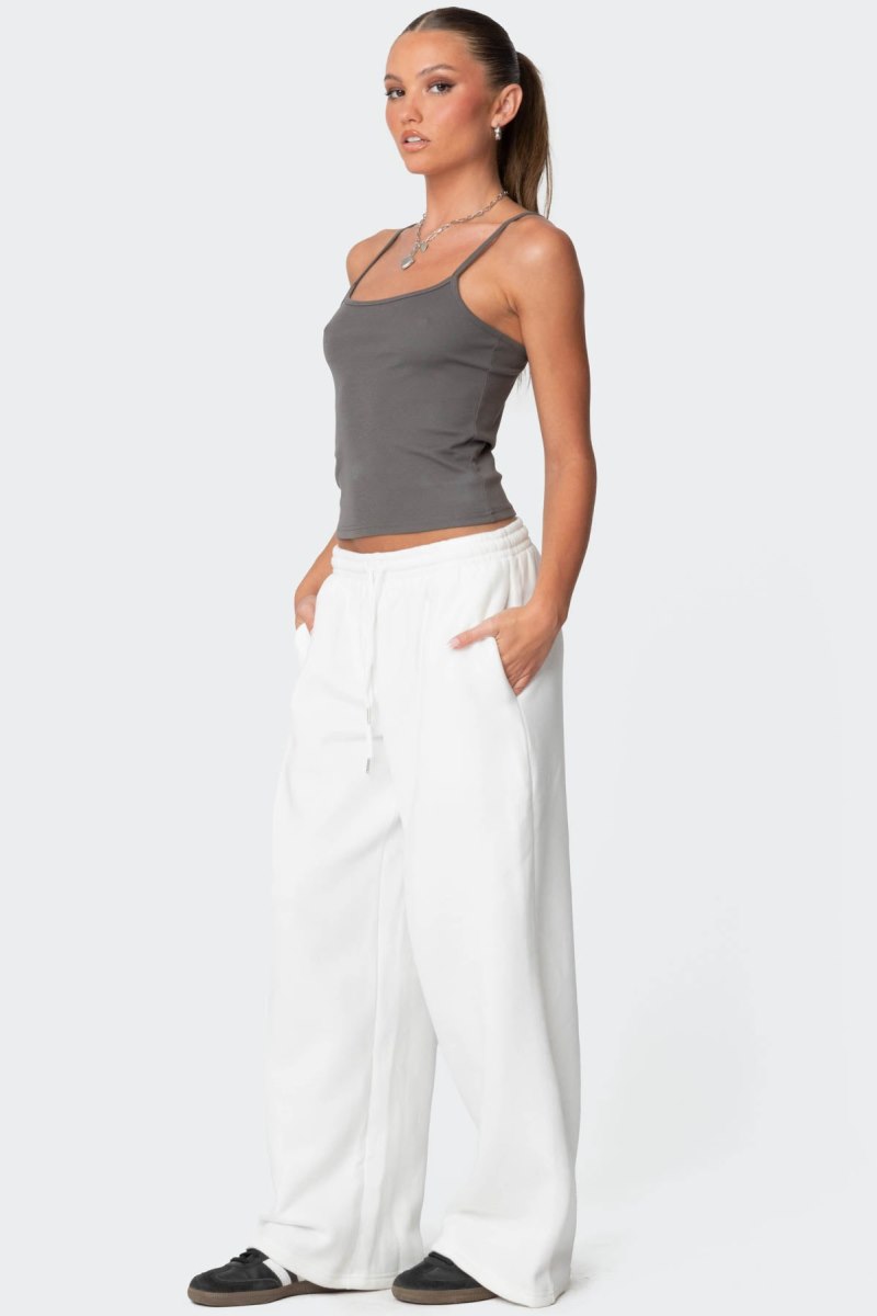Edikted Deanna Tank Top Burgundy | USA VW977017C1