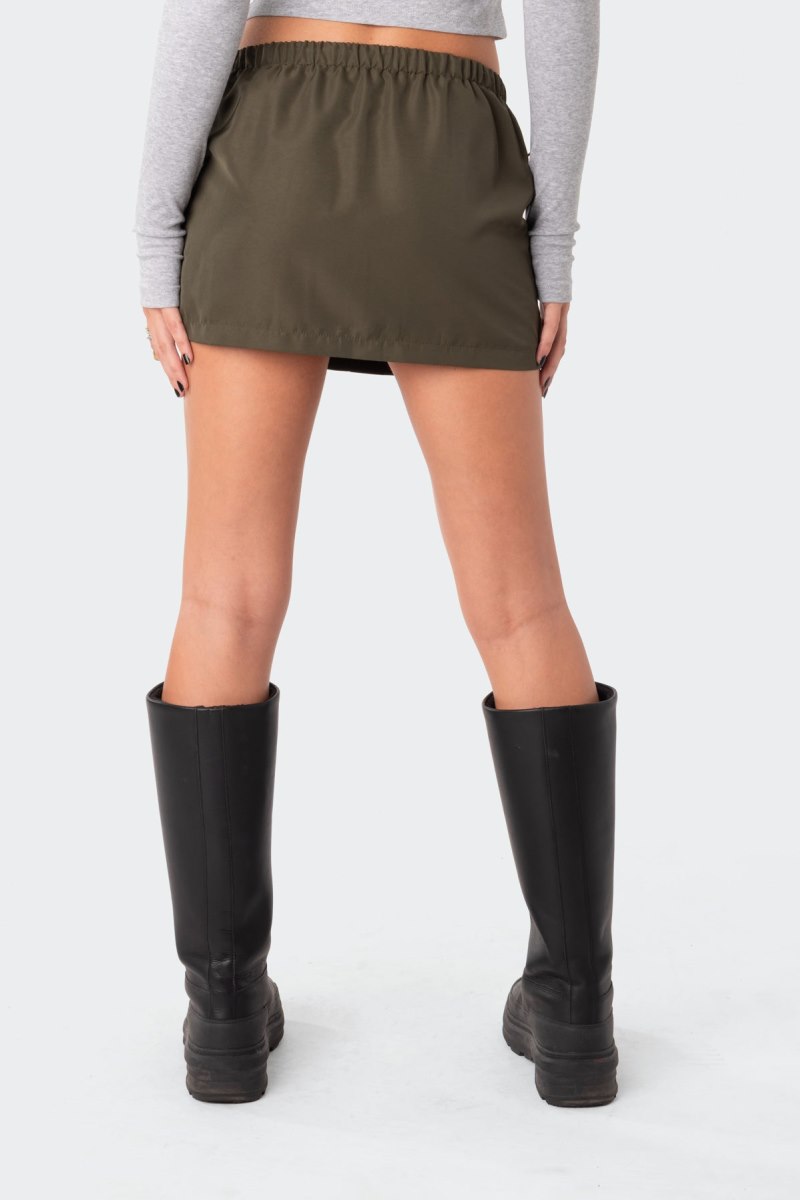 Edikted Delta Cargo Mini Skirts Olive | USA VS210731T0