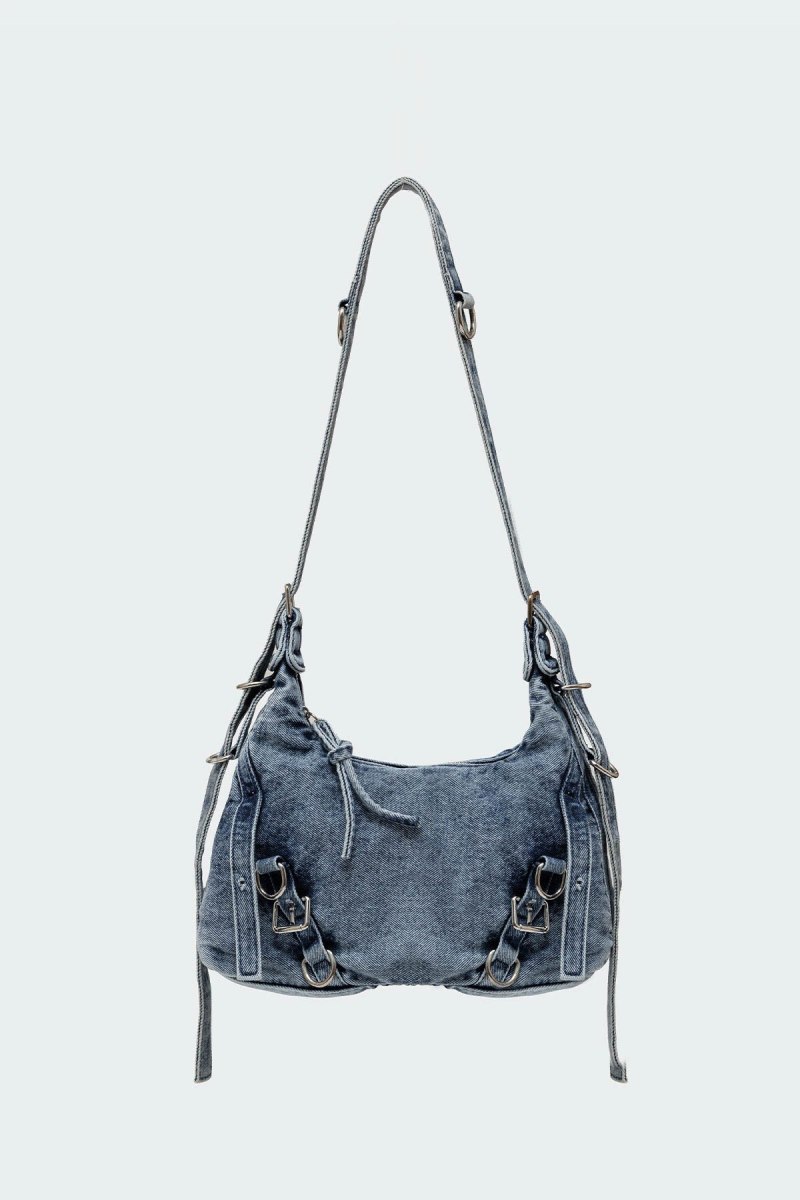 Edikted Denim Buckle Bags Denim-blue | USA EL945624N3