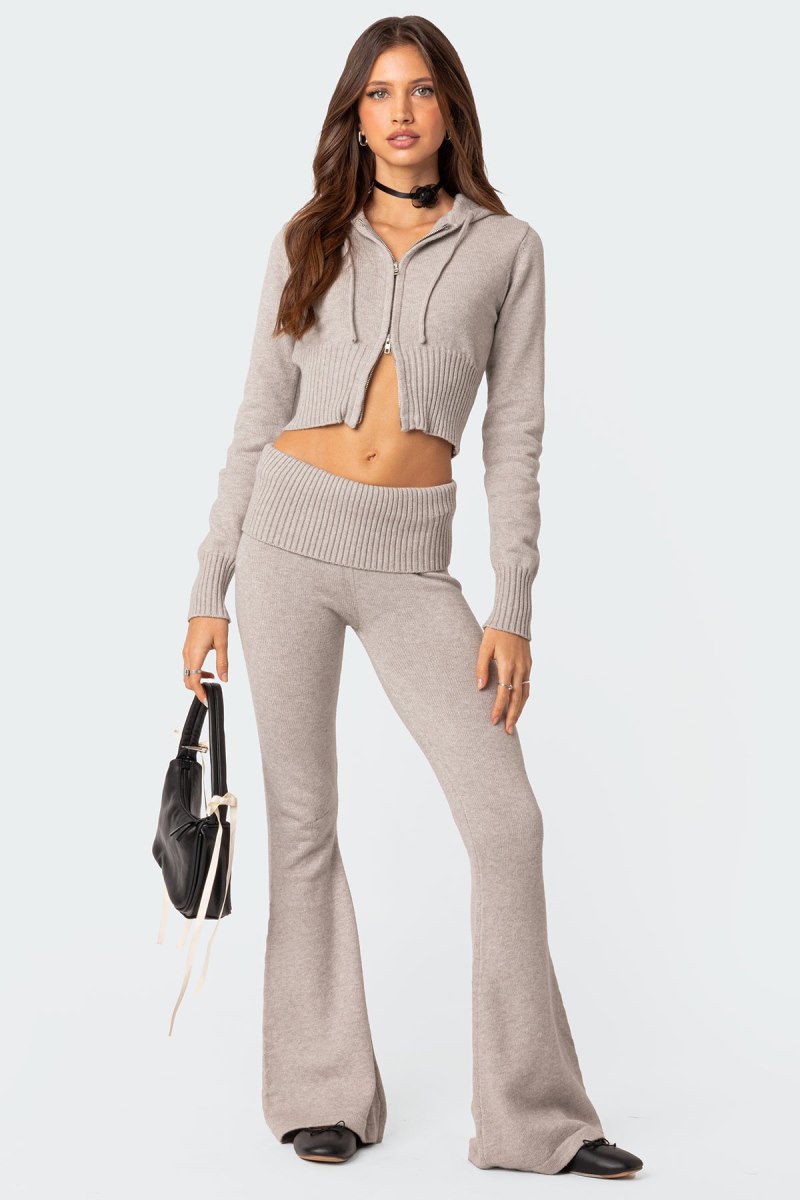 Edikted Desiree Knitted Hooded Cardigan Black | USA JD984088S0