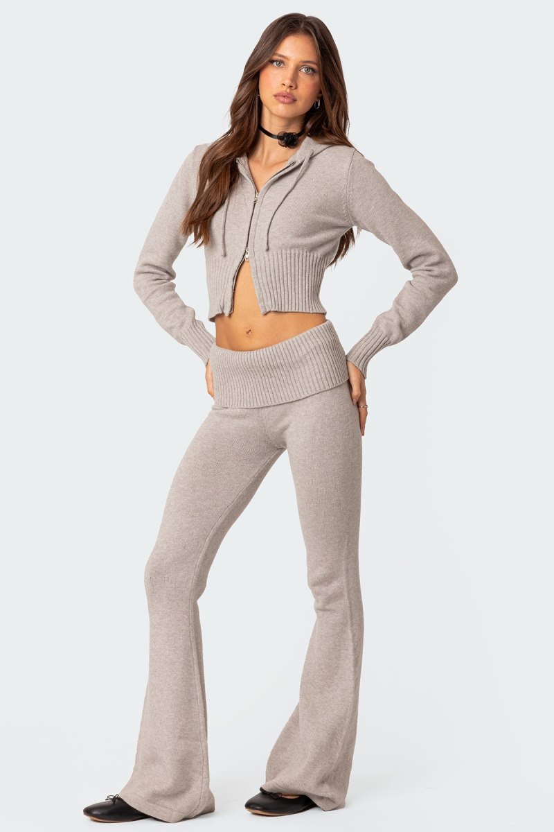 Edikted Desiree Knitted Hooded Cardigan Black | USA JD984088S0