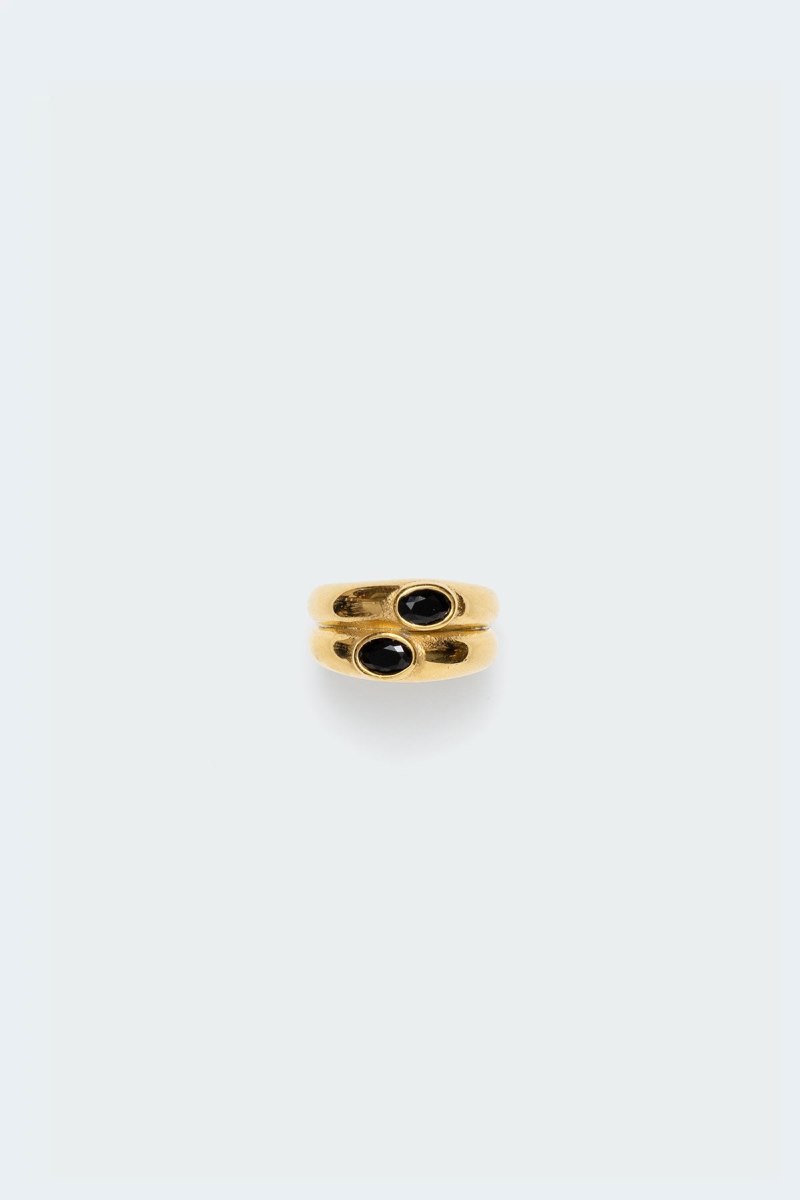 Edikted Double Trouble Stacked Rings Gold | USA NG362706Q9