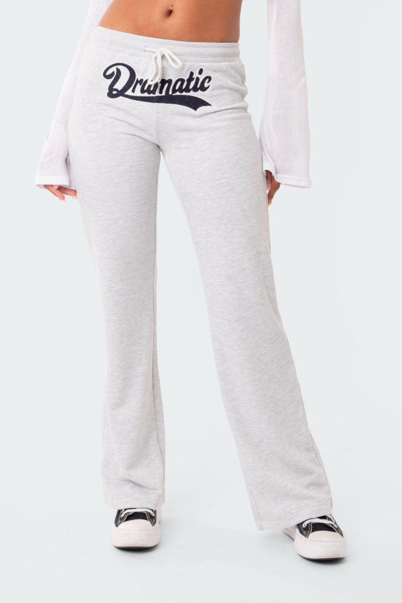 Edikted Dramatic Low-Rise Sweatpants Gray | USA RJ050635E7