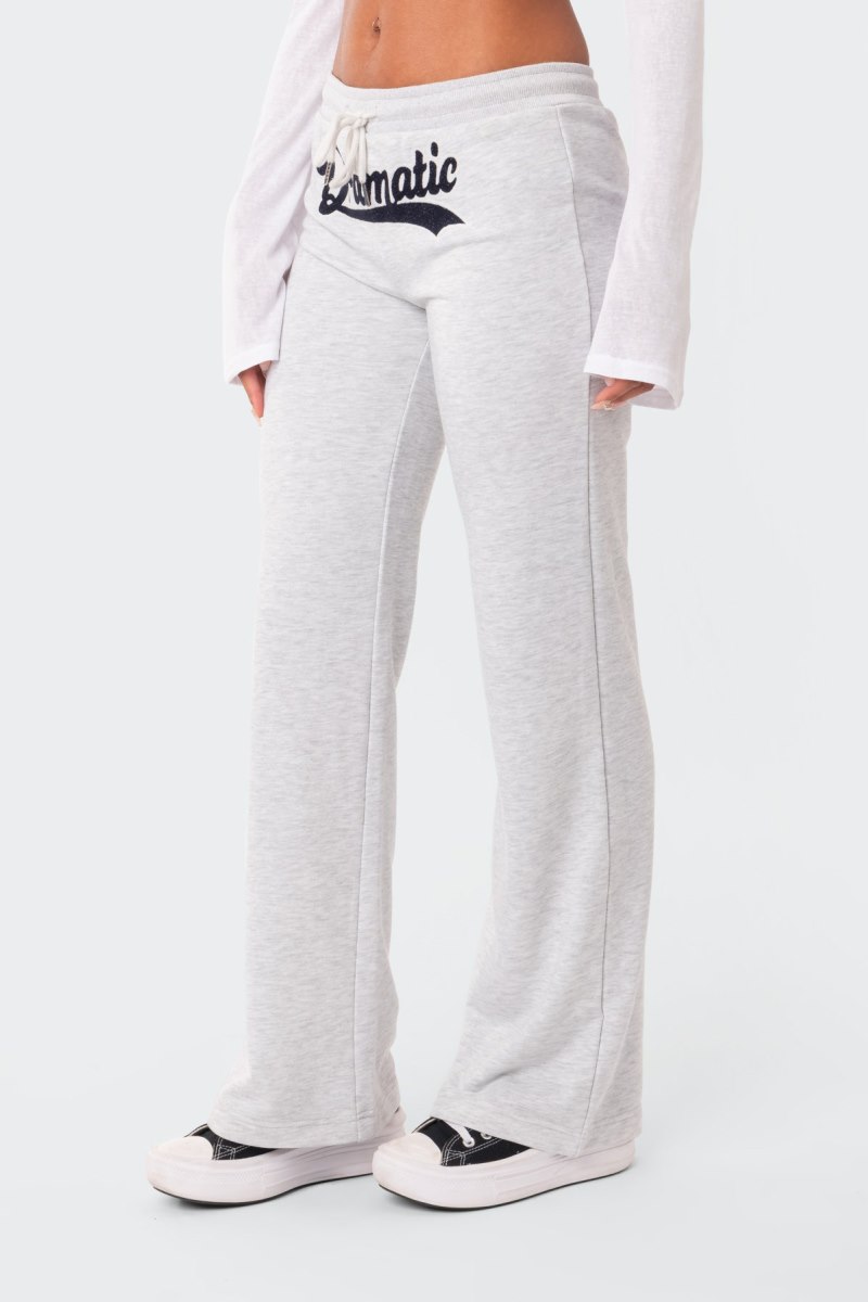 Edikted Dramatic Low-Rise Sweatpants Pants Gray | USA DU879297L4