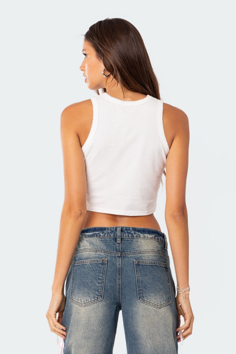 Edikted Dream About Me Tank Top White | USA WN777137F4