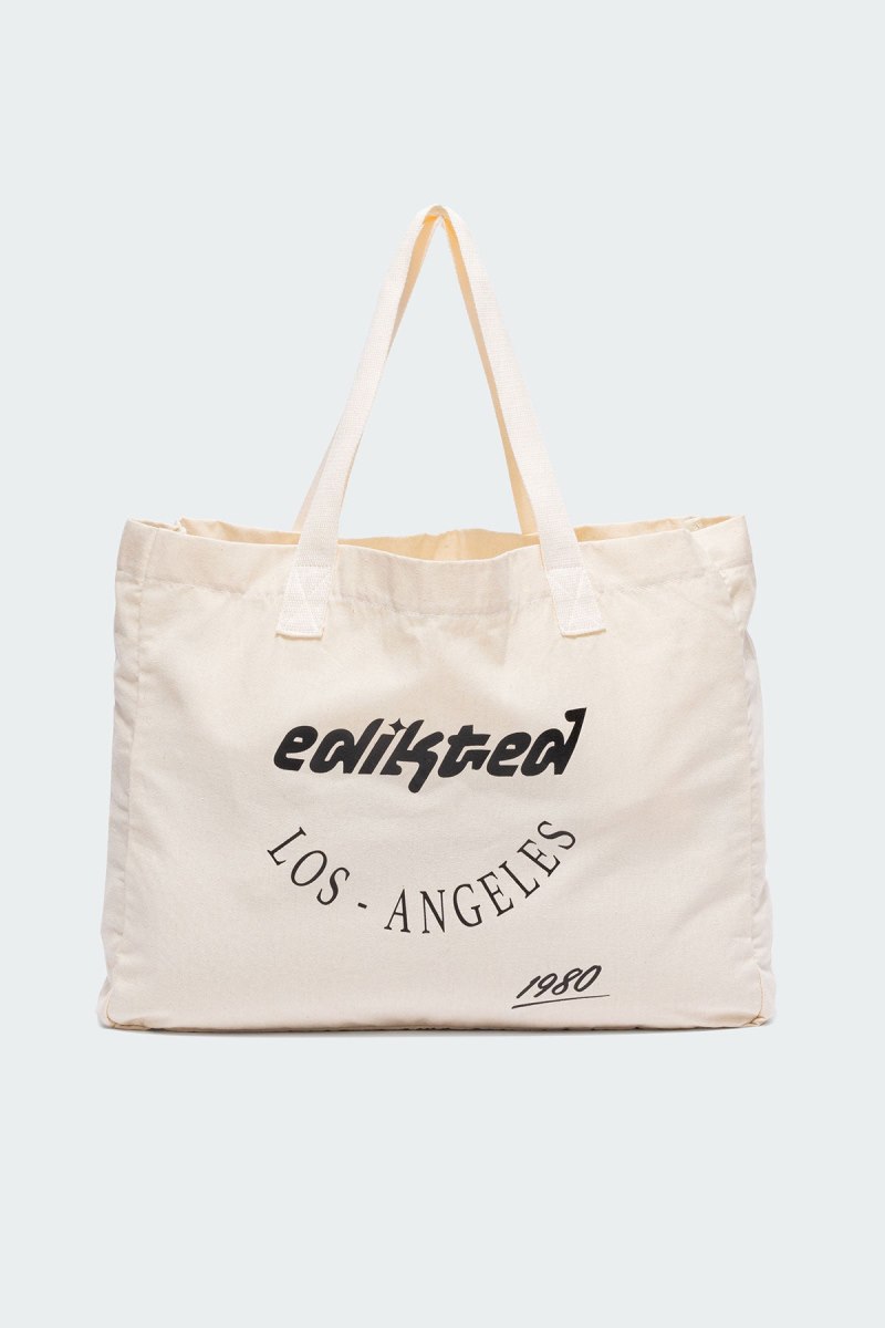 Edikted Edikted Babe Canvas Bags Cream | USA ZD030263S8