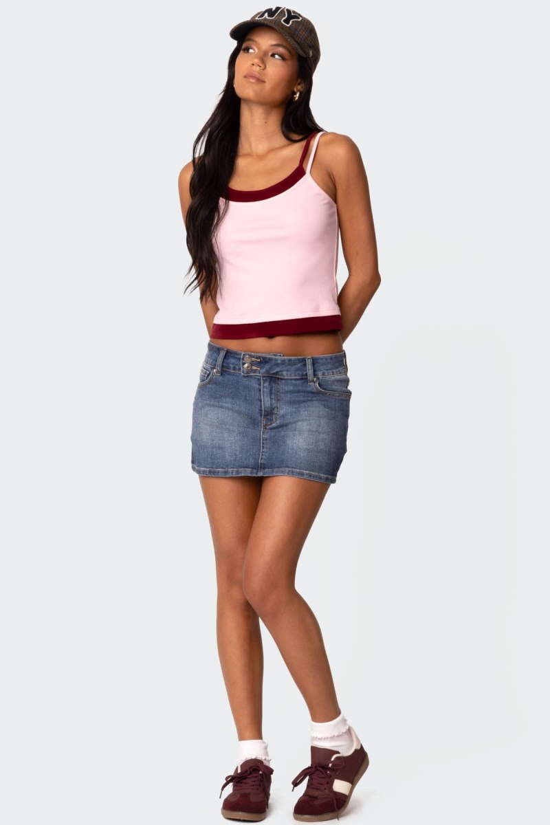Edikted Element Layered Tank Top Light Pink | USA FZ981898R5
