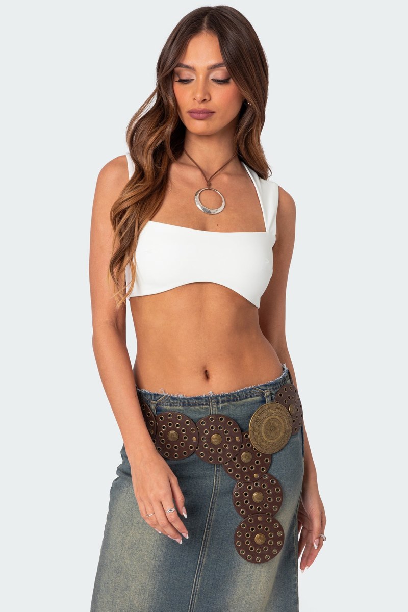Edikted Elena Bra Crop Tops Black | USA PN436343K0