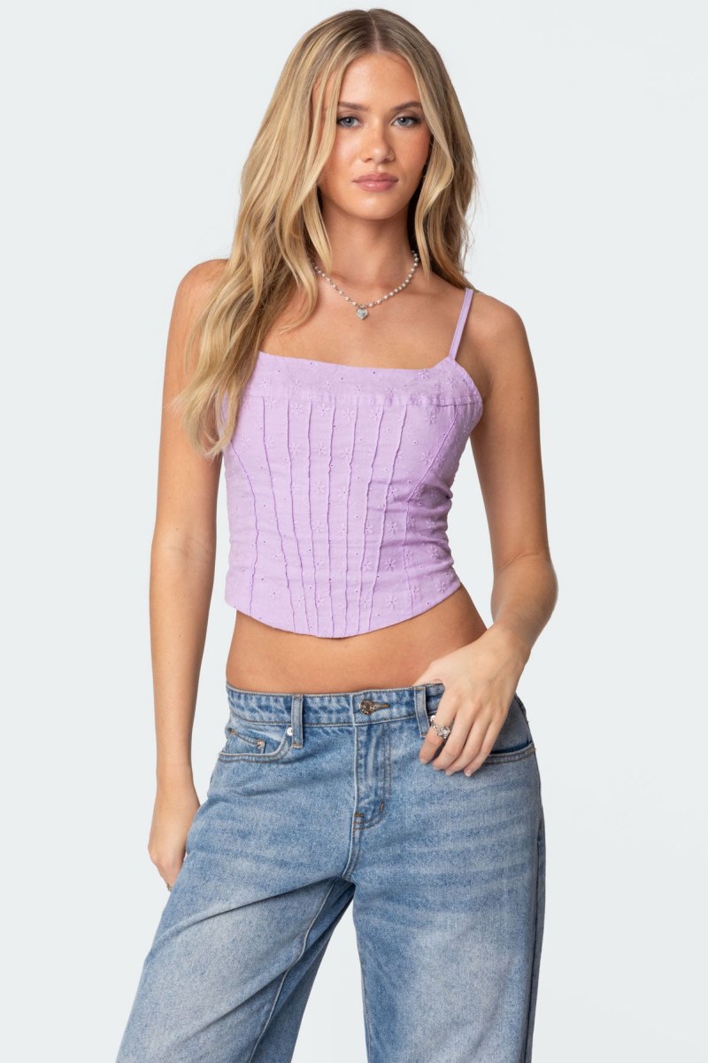 Edikted Elowen Eyelet Corset Lilac | USA RS565886H7