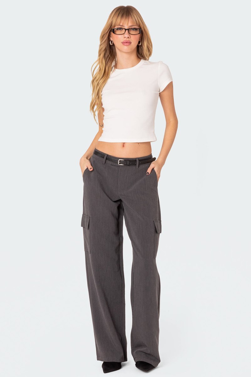 Edikted Faith Relaxed Trousers Pants Dark Gray | USA MB690789X8