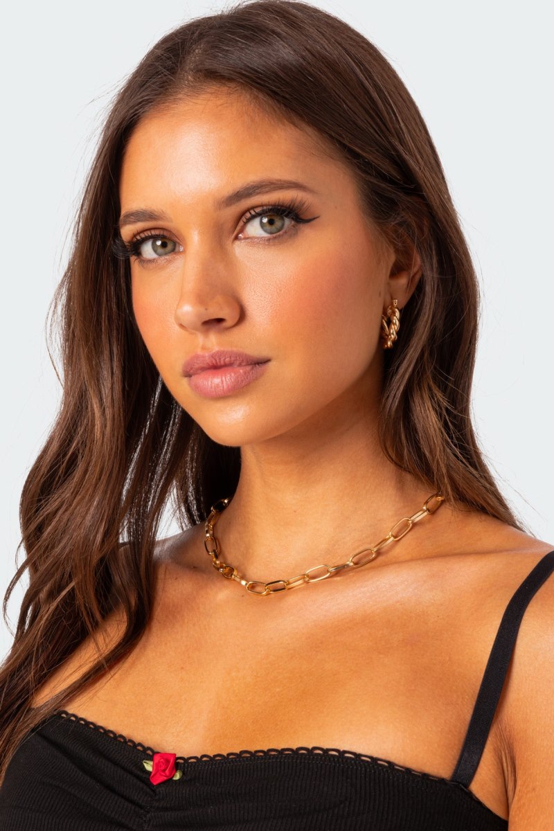 Edikted Fargo Chain Necklaces Gold | USA EU824852T6